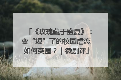 《玫瑰藏于盛夏》：变“短”了的校园虐恋如何突围？｜微剧评