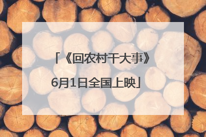 《回农村干大事》6月1日全国上映