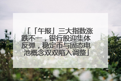 「午报」三大指数涨跌不一，银行股迎集体反弹，稳定币与固态电池概念双双陷入调整