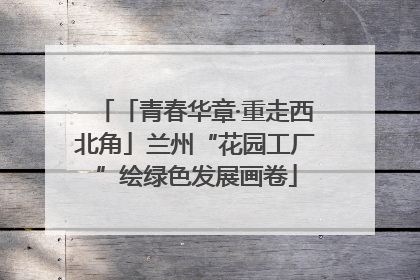 「青春华章·重走西北角」兰州“花园工厂”绘绿色发展画卷