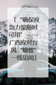 “确保应急力量随时可用”——广西应对台风“蝴蝶”一线见闻