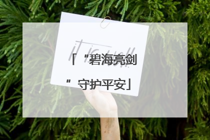 “碧海亮剑”守护平安