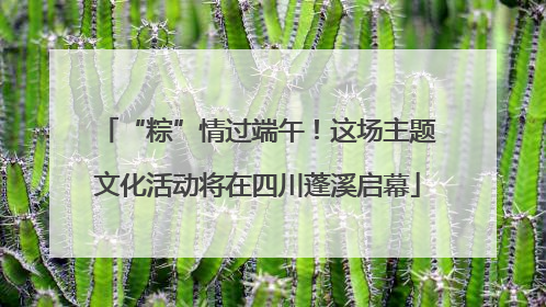 “粽”情过端午！这场主题文化活动将在四川蓬溪启幕