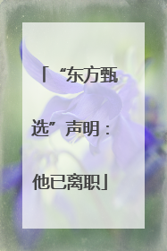 “东方甄选”声明：他已离职