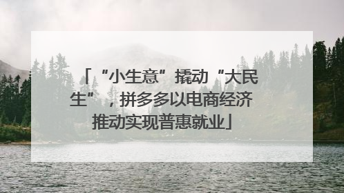 “小生意”撬动“大民生”，拼多多以电商经济推动实现普惠就业