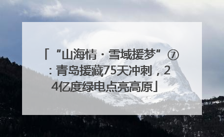 “山海情・雪域援梦”⑦：青岛援藏75天冲刺，24亿度绿电点亮高原