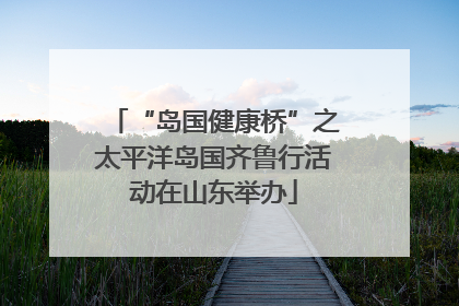 “岛国健康桥”之太平洋岛国齐鲁行活动在山东举办