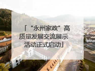 “永州家政”高质量发展交流展示活动正式启动