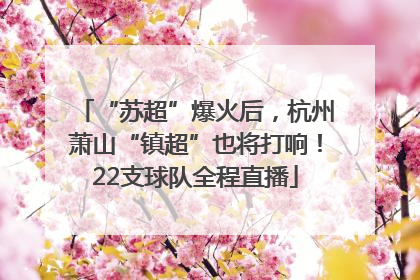 “苏超”爆火后，杭州萧山“镇超”也将打响！22支球队全程直播