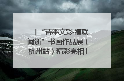 “诗墨文彩·福联闽浙”书画作品展（杭州站）精彩亮相