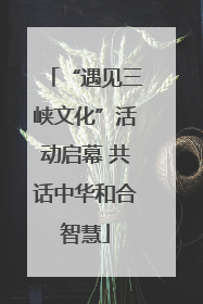 “遇见三峡文化”活动启幕 共话中华和合智慧