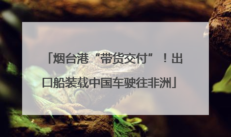 烟台港“带货交付”！出口船装载中国车驶往非洲
