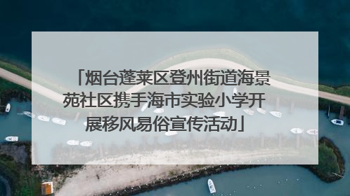 烟台蓬莱区登州街道海景苑社区携手海市实验小学开展移风易俗宣传活动