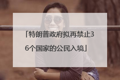 特朗普政府拟再禁止36个国家的公民入境