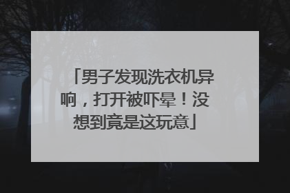男子发现洗衣机异响，打开被吓晕！没想到竟是这玩意