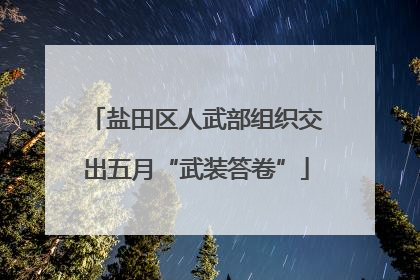 盐田区人武部组织交出五月“武装答卷”