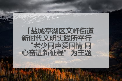 盐城亭湖区文峰街道新时代文明实践所举行“老少同声爱国情 同心奋进新征程”为主题的红色文化活动