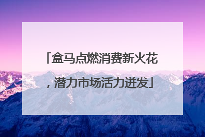 盒马点燃消费新火花，潜力市场活力迸发