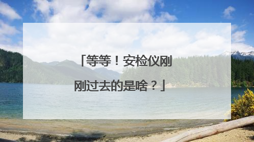等等！安检仪刚刚过去的是啥？