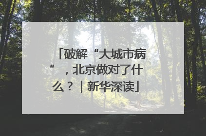 破解“大城市病”，北京做对了什么？｜新华深读