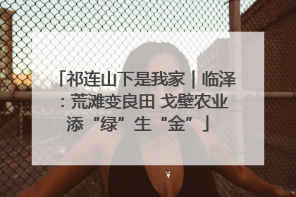 祁连山下是我家｜临泽：荒滩变良田 戈壁农业添“绿”生“金”