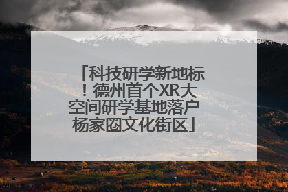 科技研学新地标！德州首个XR大空间研学基地落户杨家圈文化街区