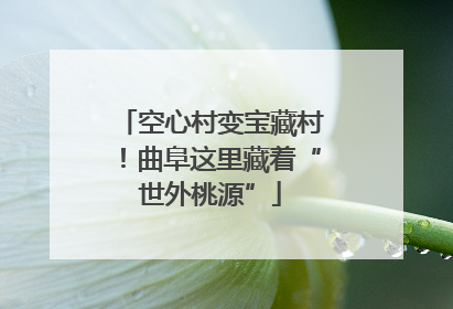 空心村变宝藏村！曲阜这里藏着“世外桃源”