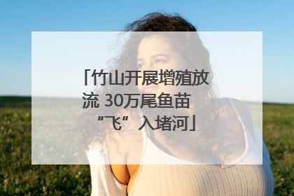 竹山开展增殖放流 30万尾鱼苗“飞”入堵河