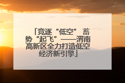 竞逐“低空” 蓄势“起飞”——渭南高新区全力打造低空经济新引擎