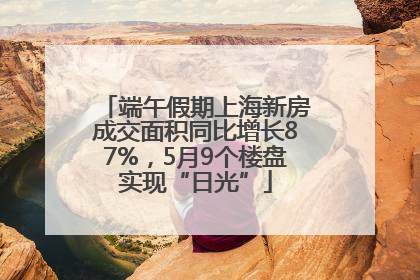 端午假期上海新房成交面积同比增长87%，5月9个楼盘实现“日光”