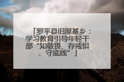 罗平县旧屋基乡：学习教育引导年轻干部“知敬畏、存戒惧、守底线”