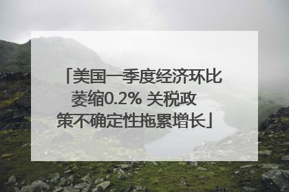 美国一季度经济环比萎缩0.2% 关税政策不确定性拖累增长