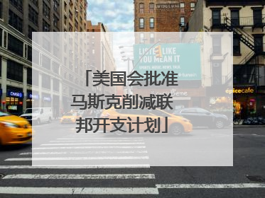 美国会批准马斯克削减联邦开支计划