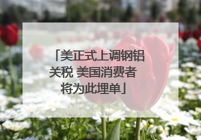 美正式上调钢铝关税 美国消费者将为此埋单
