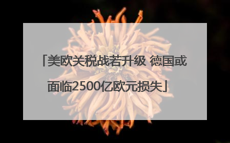 美欧关税战若升级 德国或面临2500亿欧元损失