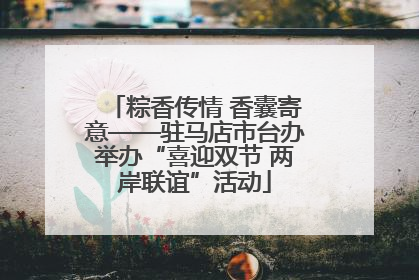 粽香传情 香囊寄意——驻马店市台办举办“喜迎双节 两岸联谊”活动