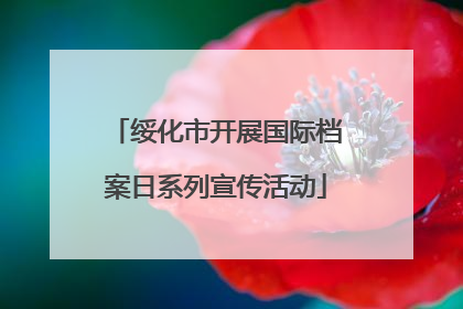 绥化市开展国际档案日系列宣传活动