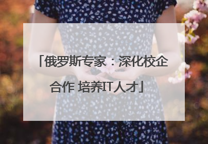 俄罗斯专家：深化校企合作 培养IT人才