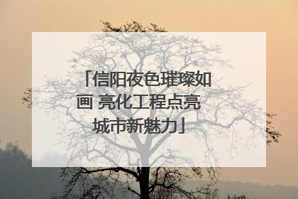 信阳夜色璀璨如画 亮化工程点亮城市新魅力