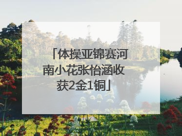 体操亚锦赛河南小花张怡涵收获2金1铜
