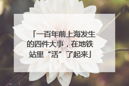 一百年前上海发生的四件大事，在地铁站里“活”了起来