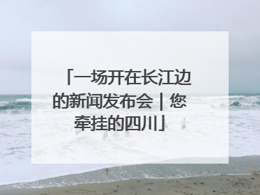 一场开在长江边的新闻发布会｜您牵挂的四川