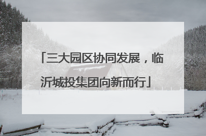 三大园区协同发展，临沂城投集团向新而行