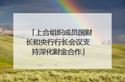上合组织成员国财长和央行行长会议支持深化财金合作