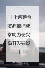 上海整合资源攥指成拳助力长兴岛开发建设