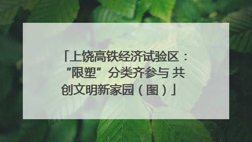 上饶高铁经济试验区：“限塑”分类齐参与 共创文明新家园（图）
