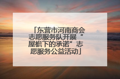 东营市河南商会志愿服务队开展“屋檐下的承诺”志愿服务公益活动