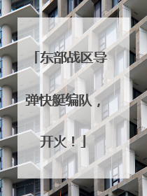 东部战区导弹快艇编队，开火！