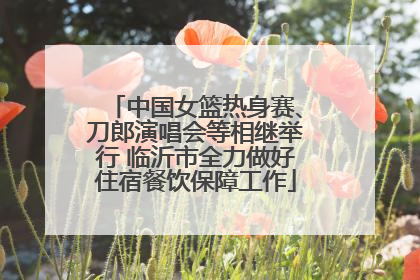 中国女篮热身赛、刀郎演唱会等相继举行 临沂市全力做好住宿餐饮保障工作