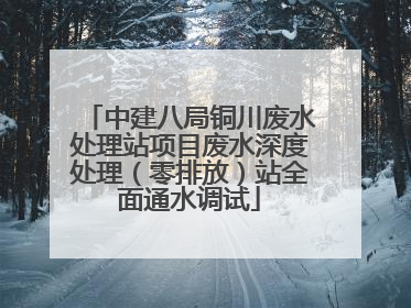 中建八局铜川废水处理站项目废水深度处理（零排放）站全面通水调试